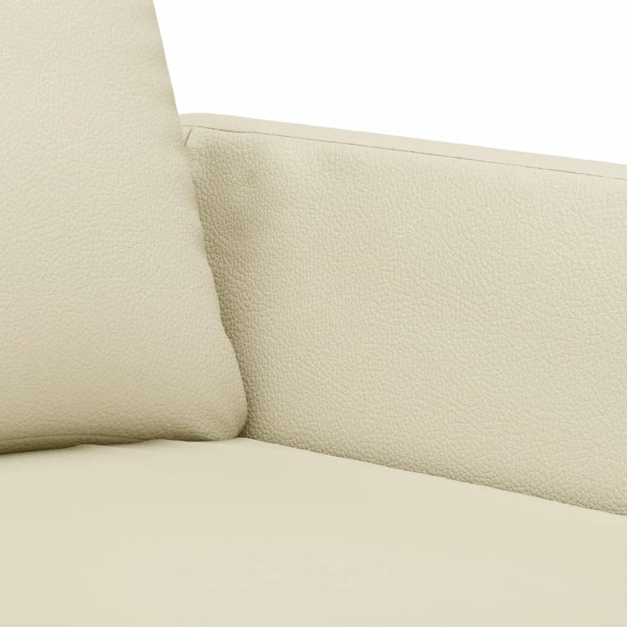 Set de canapele cu perne, 2 piese, crem, piele ecologică WALTI
