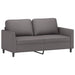 Set de canapele cu perne, 2 piese, gri, piele ecologică - WALTI WALTI