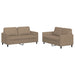 Set de canapele cu perne, 2 piese, cappuccino, piele ecologică - WALTI WALTI
