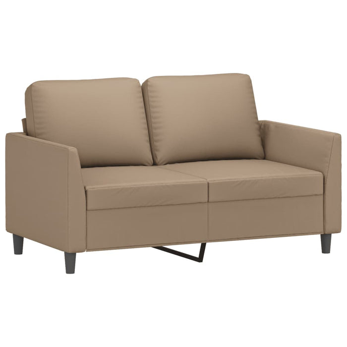 Set de canapele cu perne, 2 piese, cappuccino, piele ecologică - WALTI WALTI