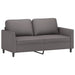 Set de canapele cu perne, 3 piese, gri, piele ecologică - WALTI WALTI