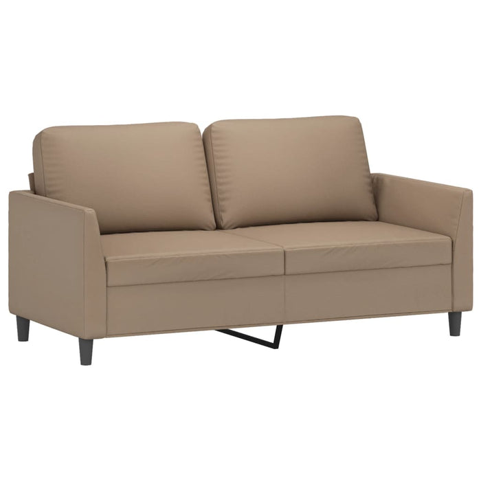 Set de canapele cu perne, 3 piese, cappuccino, piele ecologică - WALTI WALTI
