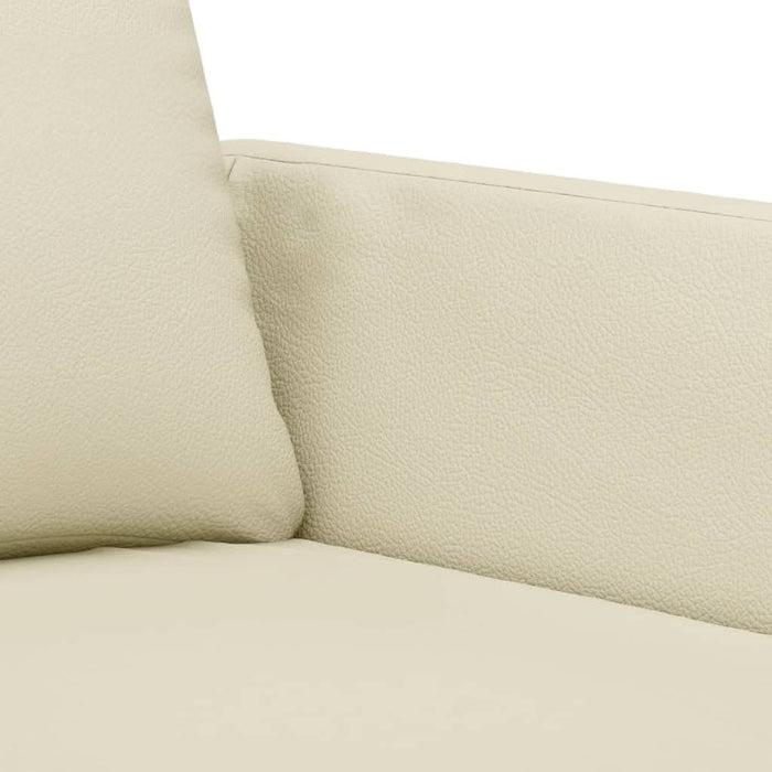 Set de canapele cu perne, 2 piese, crem, piele ecologică - WALTI WALTI