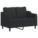 Set de canapele cu perne, 3 piese, negru, textil - WALTI WALTI