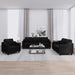 Set de canapele cu perne, 3 piese, negru, textil - WALTI WALTI