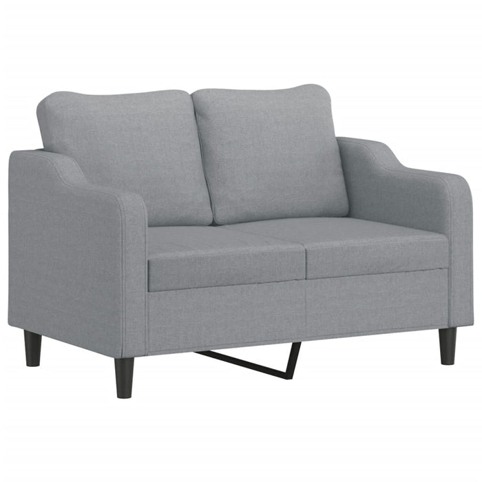 Set de canapele cu perne, 4 piese, gri deschis, textil - WALTI WALTI