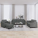 Set de canapele cu perne, 4 piese, gri închis, textil - WALTI WALTI