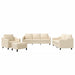 Set de canapele cu perne, 4 piese, crem, textil - WALTI WALTI