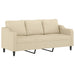 Set de canapele cu perne, 4 piese, crem, textil - WALTI WALTI