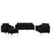 Set de canapele cu perne, 4 piese, negru, textil - WALTI WALTI