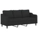 Set de canapele cu perne, 4 piese, negru, textil - WALTI WALTI