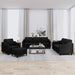Set de canapele cu perne, 4 piese, negru, textil - WALTI WALTI