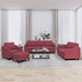 Set canapea cu perne, 4 piese, roșu vin, material textil - WALTI WALTI