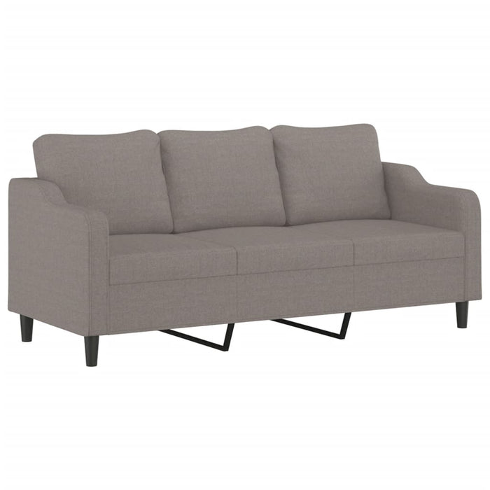 Set de canapea cu perne, 4 piese, gri taupe, material textil - WALTI WALTI