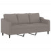 Set de canapea cu perne, 4 piese, gri taupe, material textil - WALTI WALTI