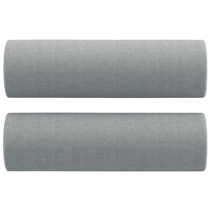 Set de canapele cu perne, 3 piese, gri deschis, textil - WALTI WALTI