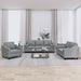 Set de canapele cu perne, 3 piese, gri deschis, textil - WALTI WALTI
