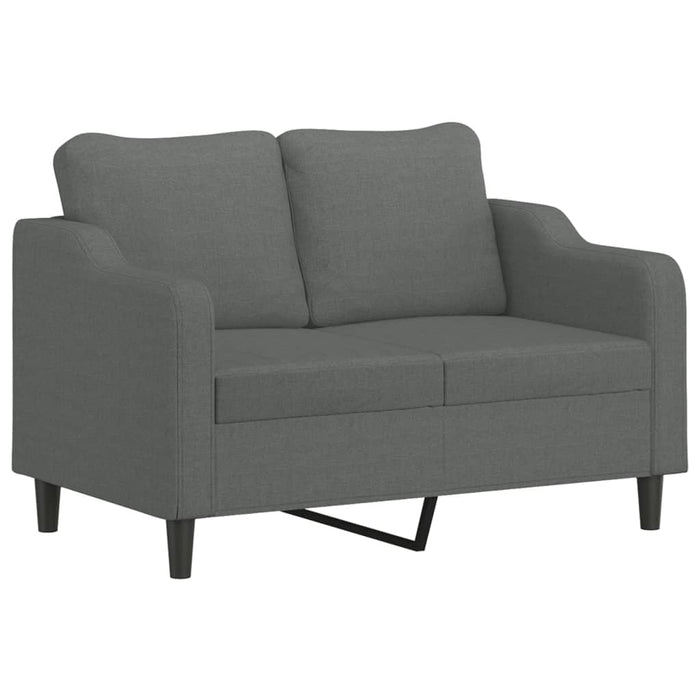 Set de canapele cu perne, 3 piese, gri închis, textil - WALTI WALTI