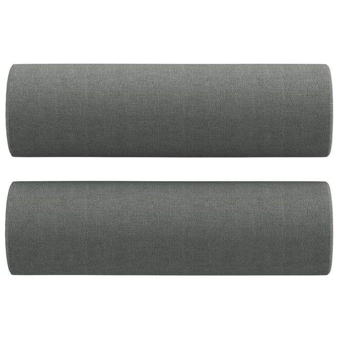 Set de canapele cu perne, 3 piese, gri închis, textil - WALTI WALTI