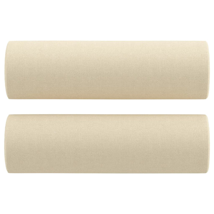 Set de canapele cu perne, 3 piese, crem, textil - WALTI WALTI