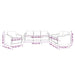 Set de canapele cu perne, 3 piese, crem, textil - WALTI WALTI