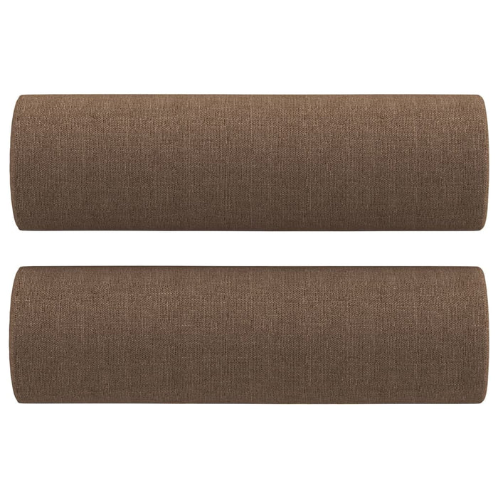 Set de canapele cu perne, 3 piese, maro, textil WALTI
