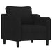 Set de canapele cu perne, 3 piese, negru, textil - WALTI WALTI