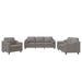 Set de canapele cu perne, 3 piese, gri taupe, textil - WALTI WALTI