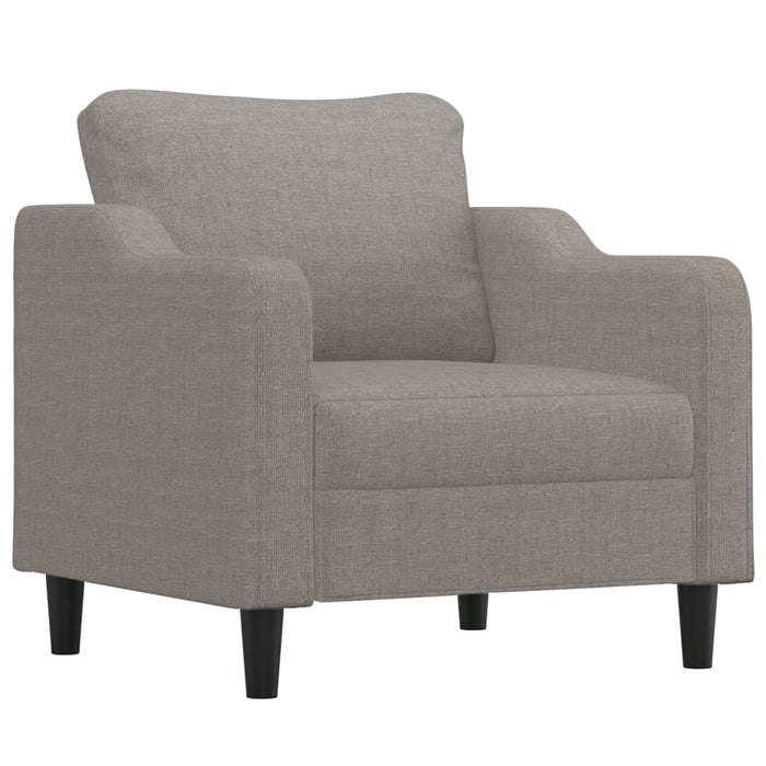 Set de canapele cu perne, 3 piese, gri taupe, textil - WALTI WALTI