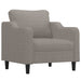 Set de canapele cu perne, 3 piese, gri taupe, textil - WALTI WALTI