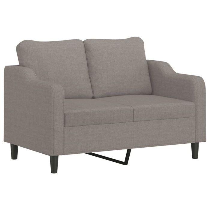 Set de canapele cu perne, 3 piese, gri taupe, textil - WALTI WALTI