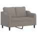 Set de canapele cu perne, 3 piese, gri taupe, textil - WALTI WALTI