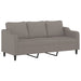 Set de canapele cu perne, 3 piese, gri taupe, textil - WALTI WALTI
