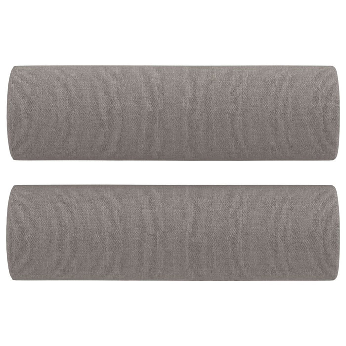 Set de canapele cu perne, 3 piese, gri taupe, textil - WALTI WALTI