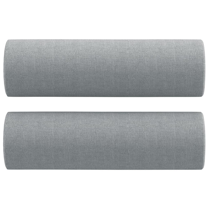 Set de canapele cu perne, 4 piese, gri deschis, material textil - WALTI WALTI