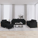 Set de canapele cu perne, 4 piese, negru, material textil - WALTI WALTI
