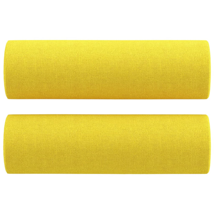 Set de canapele cu perne, 4 piese, galben deschis, textil WALTI