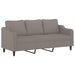 Set de canapele cu perne, 4 piese, gri taupe, textil - WALTI WALTI