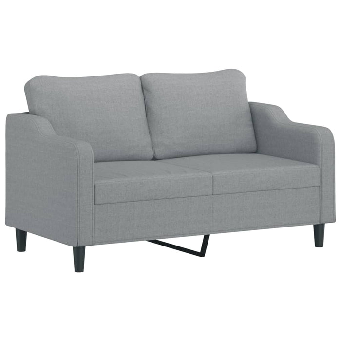 Set de canapele cu perne, 2 piese, gri deschis, textil - WALTI WALTI