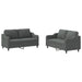 Set de canapele cu perne, 2 piese, gri închis, textil - WALTI WALTI