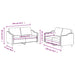 Set de canapele cu perne, 2 piese, crem, textil - WALTI WALTI