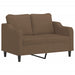 Set de canapele cu perne, 2 piese, maro, textil - WALTI WALTI