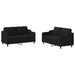 Set de canapele cu perne, 2 piese, negru, textil - WALTI WALTI