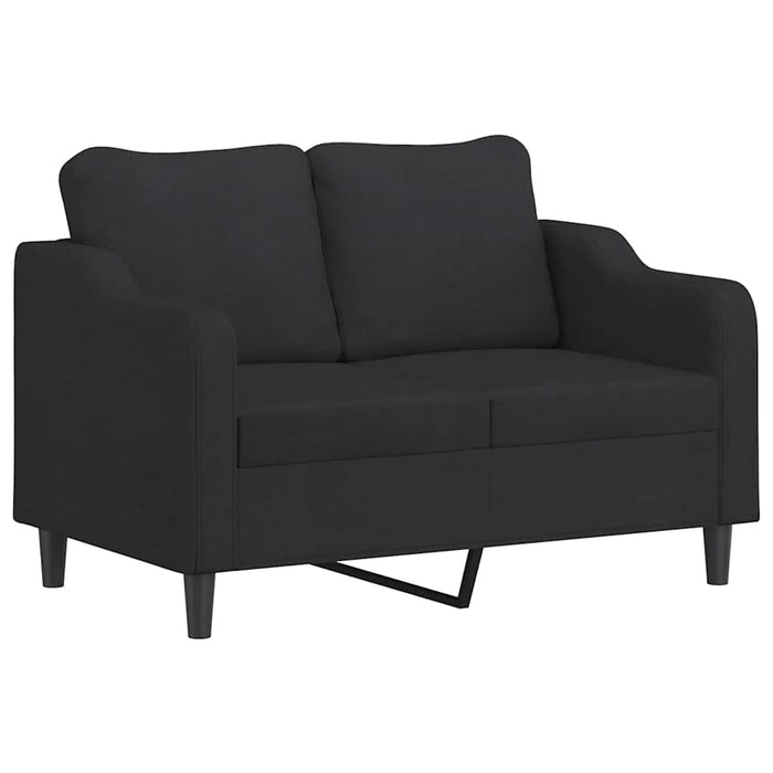 Set de canapele cu perne, 2 piese, negru, textil - WALTI WALTI