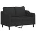 Set de canapele cu perne, 2 piese, negru, textil - WALTI WALTI