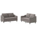 Set de canapea cu perne, 2 piese, gri taupe, material textil - WALTI WALTI