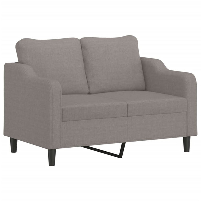 Set de canapea cu perne, 2 piese, gri taupe, material textil - WALTI WALTI
