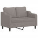 Set de canapea cu perne, 2 piese, gri taupe, material textil - WALTI WALTI