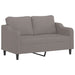Set de canapea cu perne, 2 piese, gri taupe, material textil - WALTI WALTI