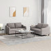 Set de canapea cu perne, 2 piese, gri taupe, material textil - WALTI WALTI
